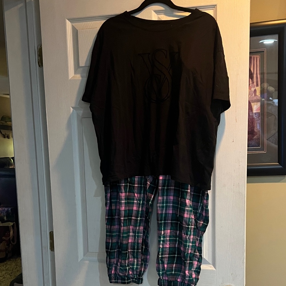 Black and Pink Pajama Set